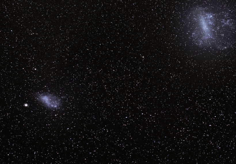 ESO/S.Brunier’s Image of the Large and Small Magellanic Clouds.