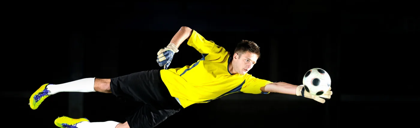 Storyblock’s image of a goalkeeper diving to make a save.