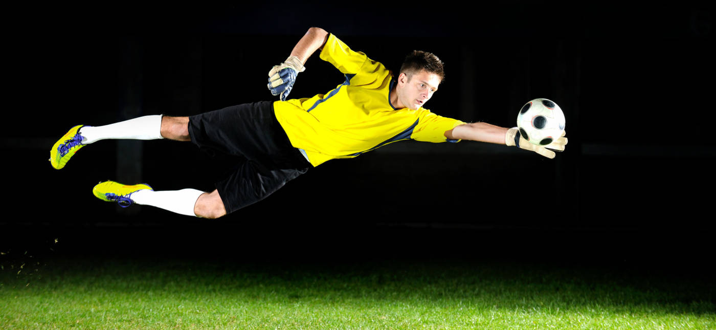 Storyblock’s image of a goalkeeper diving to make a save.