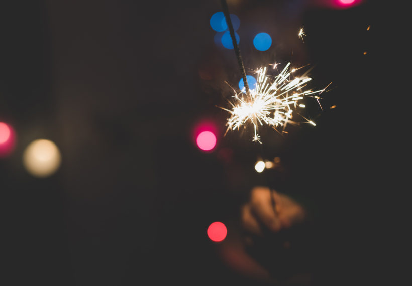 Storyblock’s photo of a sparkler in a hand.