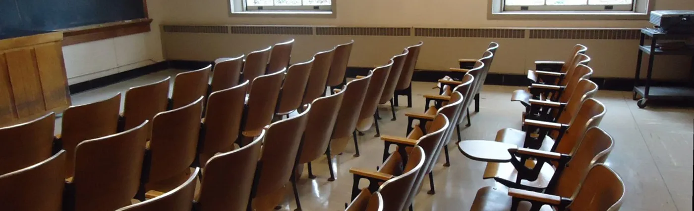 Classroom in an academic building. Our tour guide answered questions from parents and prospective students. What is y to the "n plus 1"? (There were equations on the blackboard). A photo from a campus visit to Cornell on April 9, 2012 (actual date of photo).