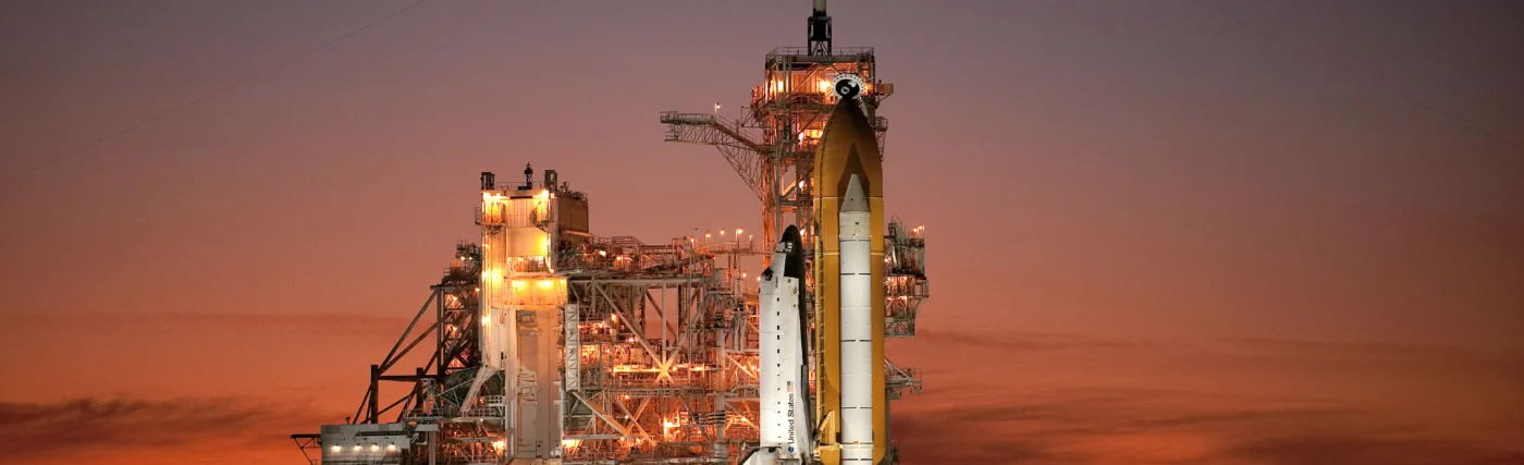 The Space Shuttle Atlantis is seen on launch pad 39A at the NASA Kennedy Space Center shortly after the rotating service structure was rolled back on Nov. 15, 2009. Atlantis is scheduled to launch at 2:28 p.m. EST, Nov. 16, 2009.