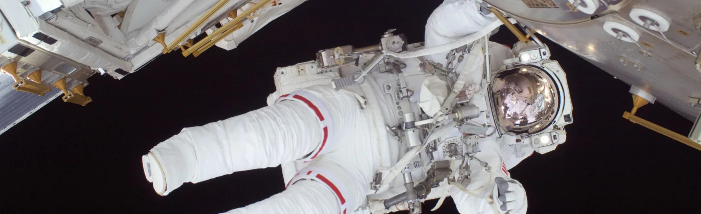 Expedition 20 flight engineer Nicole Stott participates in the STS-128 mission's first spacewalk as construction and maintenance continue on the International Space Station.