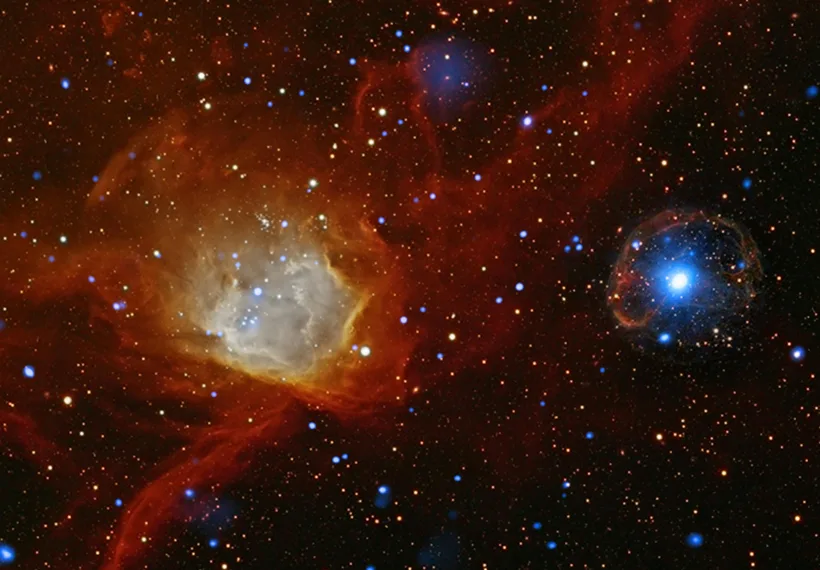 Combined data from NASA's Chandra X-ray Observatory and ESA's XMM-Newton were used in the discovery of a young pulsar in the remains of a supernova located in the Small Magellanic Cloud, or SMC. This is the first time a pulsar, which is a spinning, ultra-dense star, has been found in a supernova remnant in the SMC, a small satellite galaxy to the Milky Way.