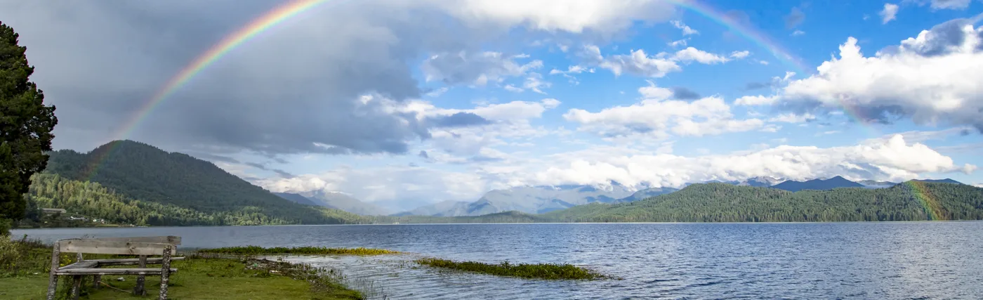 Chandra Chakradhar’s image of a rainbow over Rara Lake.