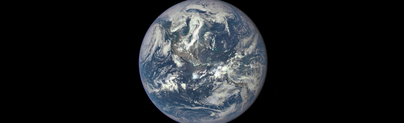 A NASA camera on the Deep Space Climate Observatory satellite has returned its first view of the entire sunlit side of Earth from one million miles away.