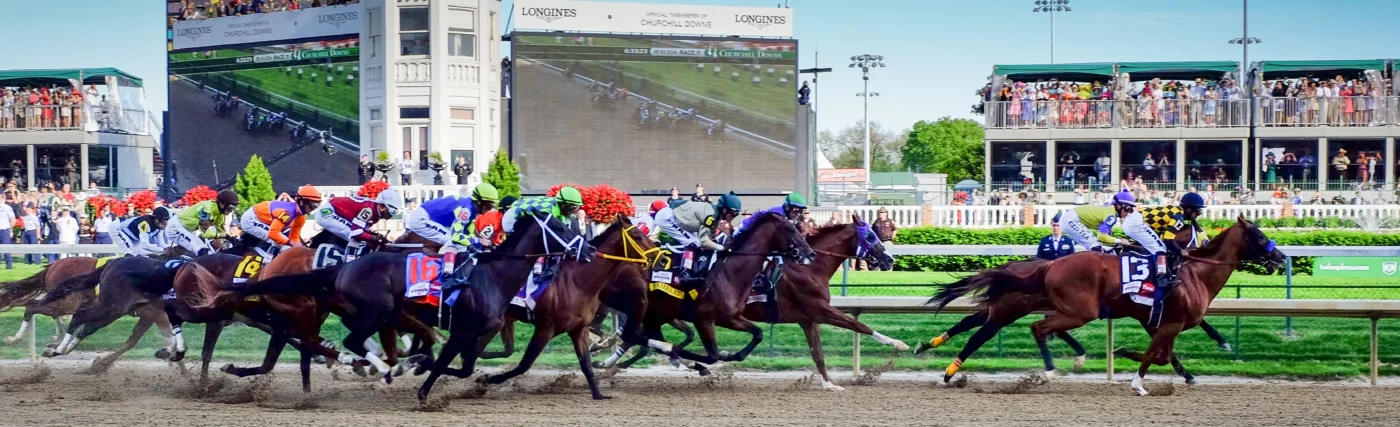 Kentucky Derby field 2014, early part of race