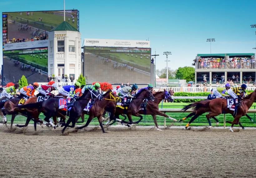 Kentucky Derby field 2014, early part of race