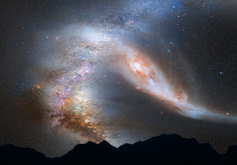 Scientists have it in – the next major event to occur in our Galaxy will by a collision between the Milky Way and Andromeda galaxies.