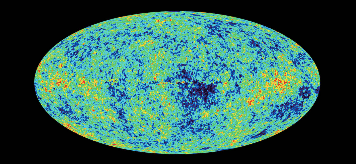 WMAP map of cosmic microwave background anisotropy, from the mission's Data Release 1.
