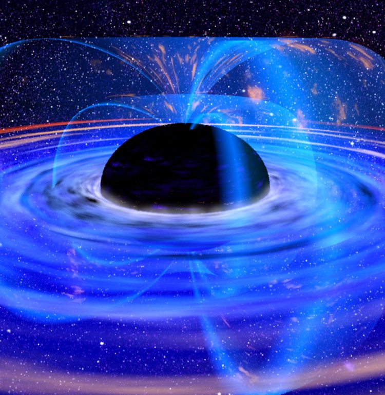 An artist's impression of a black hole accretion disk.