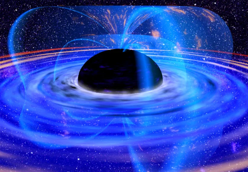An artist's impression of a black hole accretion disk.
