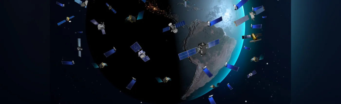 NOIRLab/NSF/AURA/P. Marenfeld’s image of many satellites orbiting Earth.