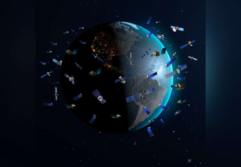NOIRLab/NSF/AURA/P. Marenfeld’s image of many satellites orbiting Earth.