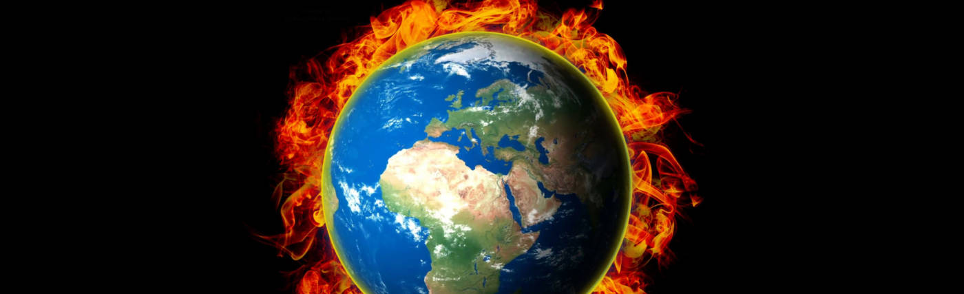 Image of Earth covers in flames