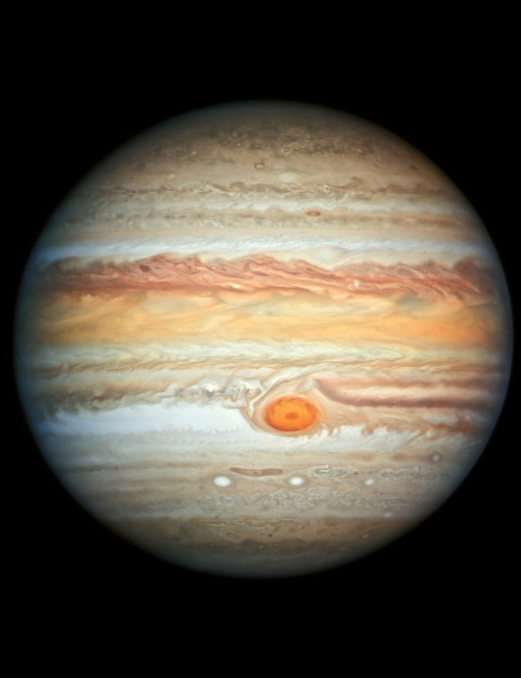 Visible light image of Jupiter taken by NASA's Hubble Space Telescope on June 27, 2019.