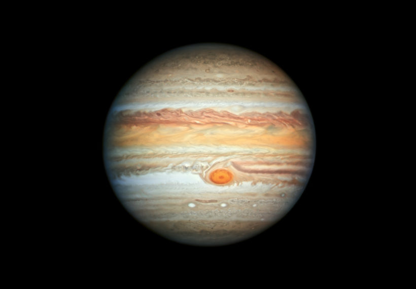 Visible light image of Jupiter taken by NASA's Hubble Space Telescope on June 27, 2019.