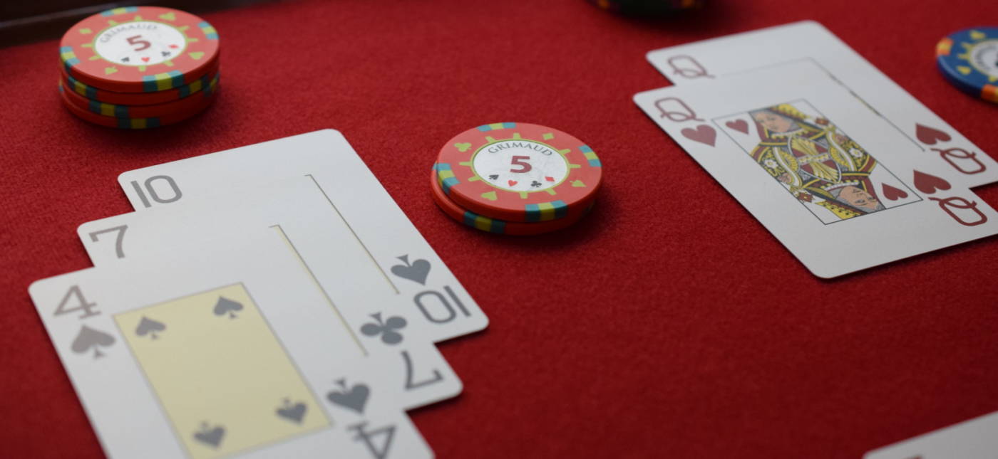 Close-up of a private Blackjack game.