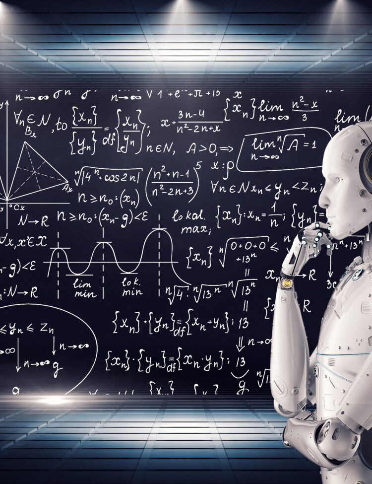mikemacmarketing’s image of a robot solving math problems.