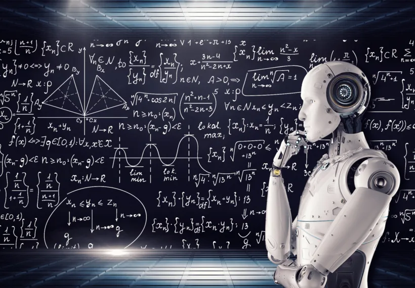 mikemacmarketing’s image of a robot solving math problems.