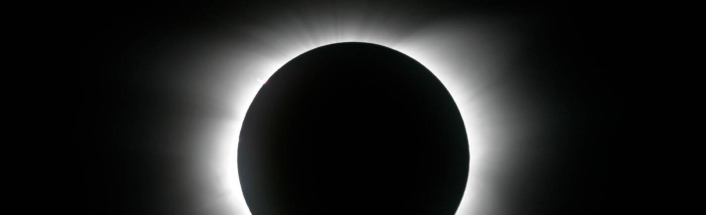 Corona caught during a total eclipse of the Sun