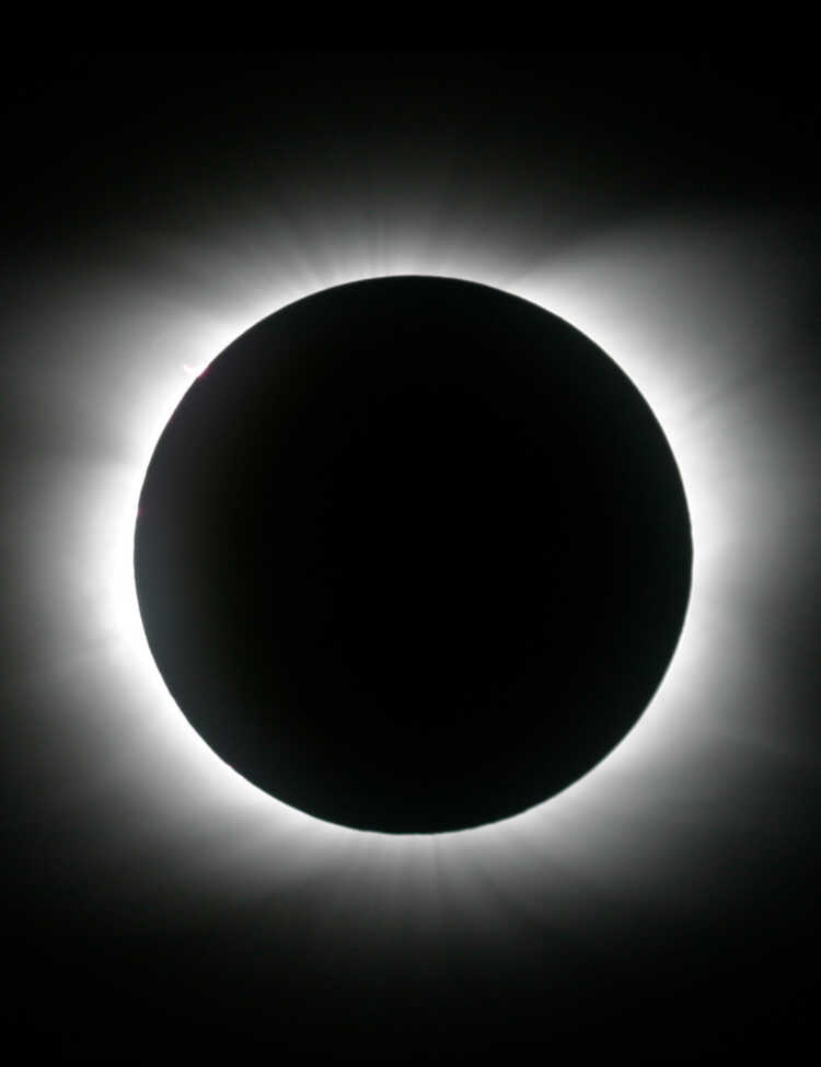 Corona caught during a total eclipse of the Sun