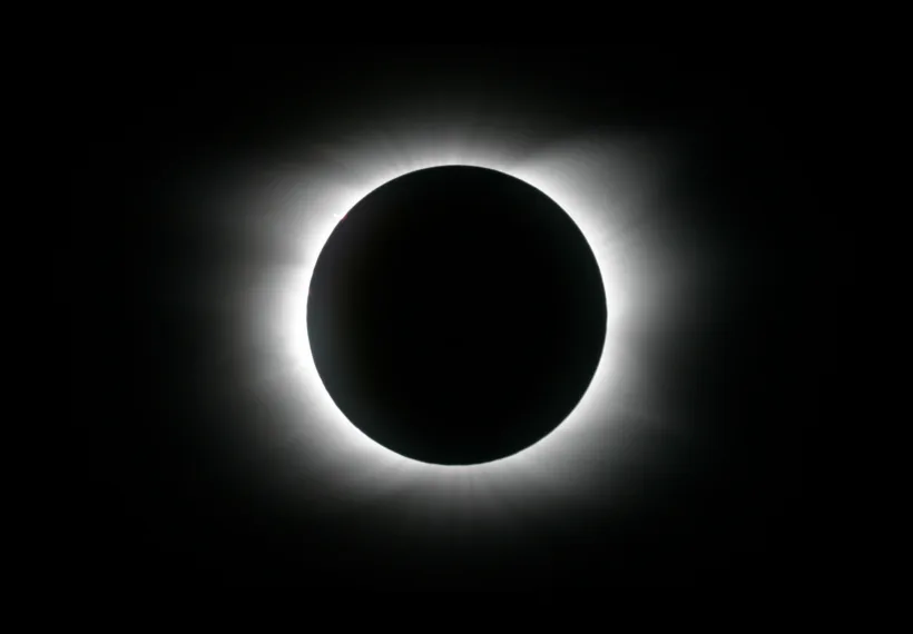 Corona caught during a total eclipse of the Sun