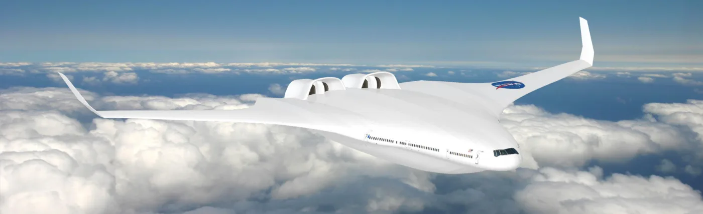 The Hybrid Wing Body H-Series future aircraft design concept comes from the research team led by the Massachusetts Institute of Technology.