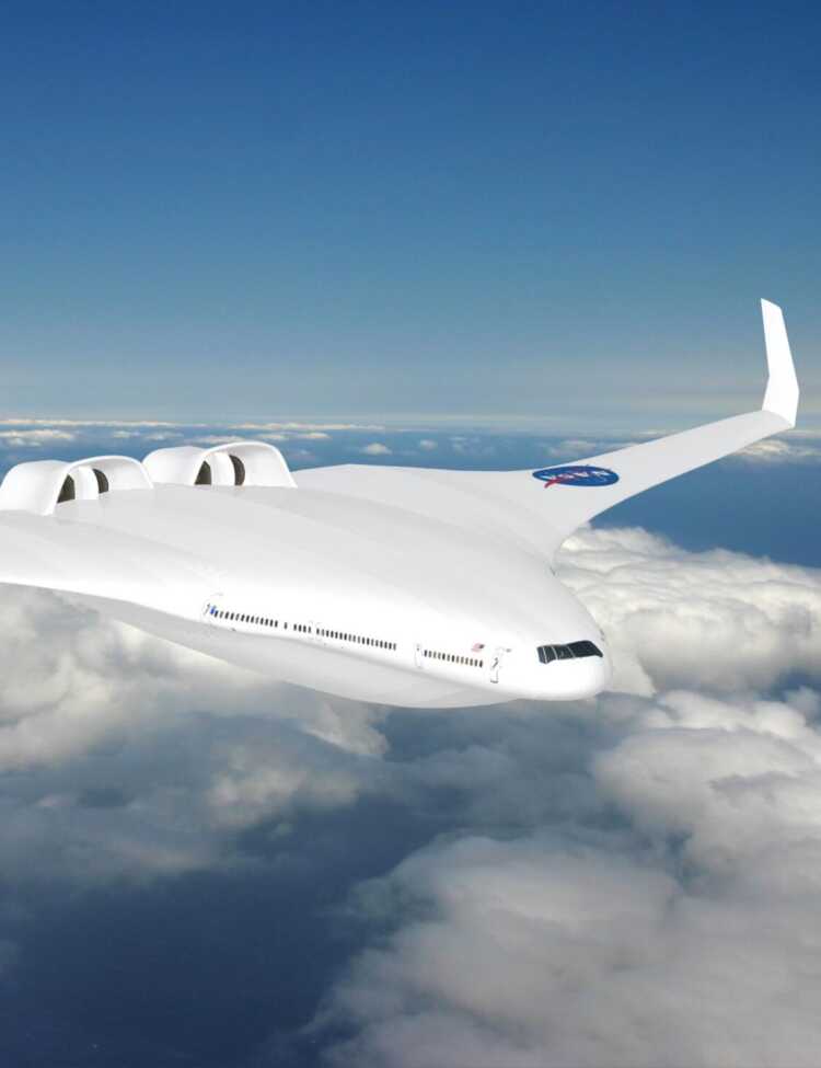 The Hybrid Wing Body H-Series future aircraft design concept comes from the research team led by the Massachusetts Institute of Technology.