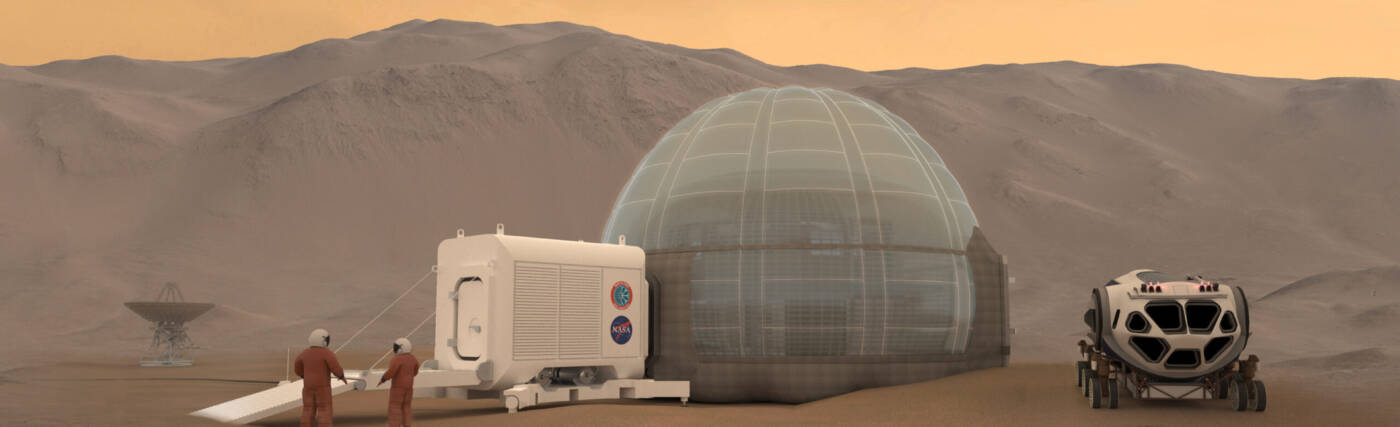 An artist's rendering of the Mars Ice Home concept.