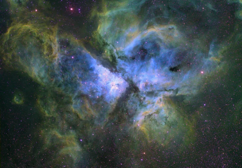 the Carina nebula in mono/narrowband
