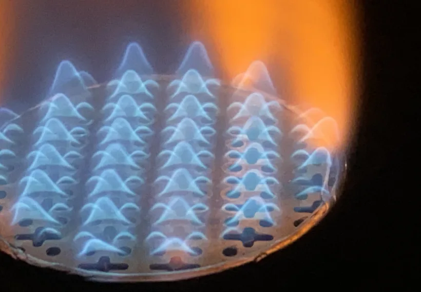 Fisher burner accuflame closeups