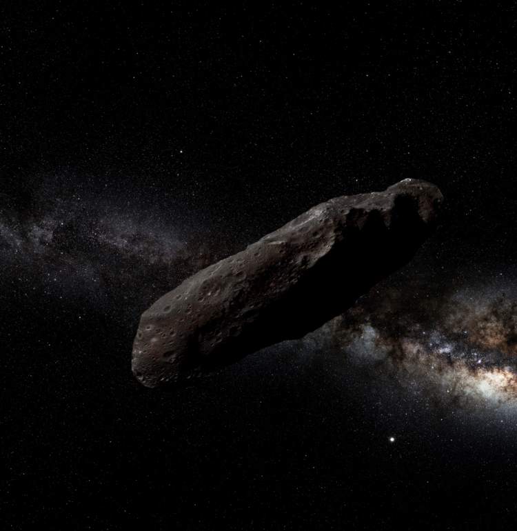 Artist rendering of interstellar object ‘Oumuamua