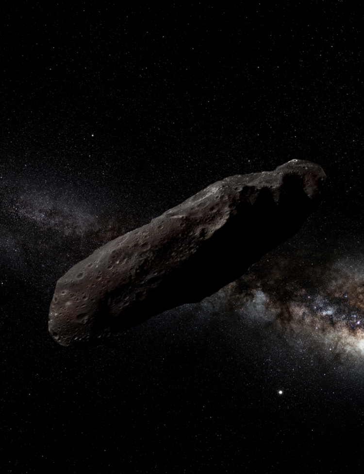 Artist rendering of interstellar object ‘Oumuamua