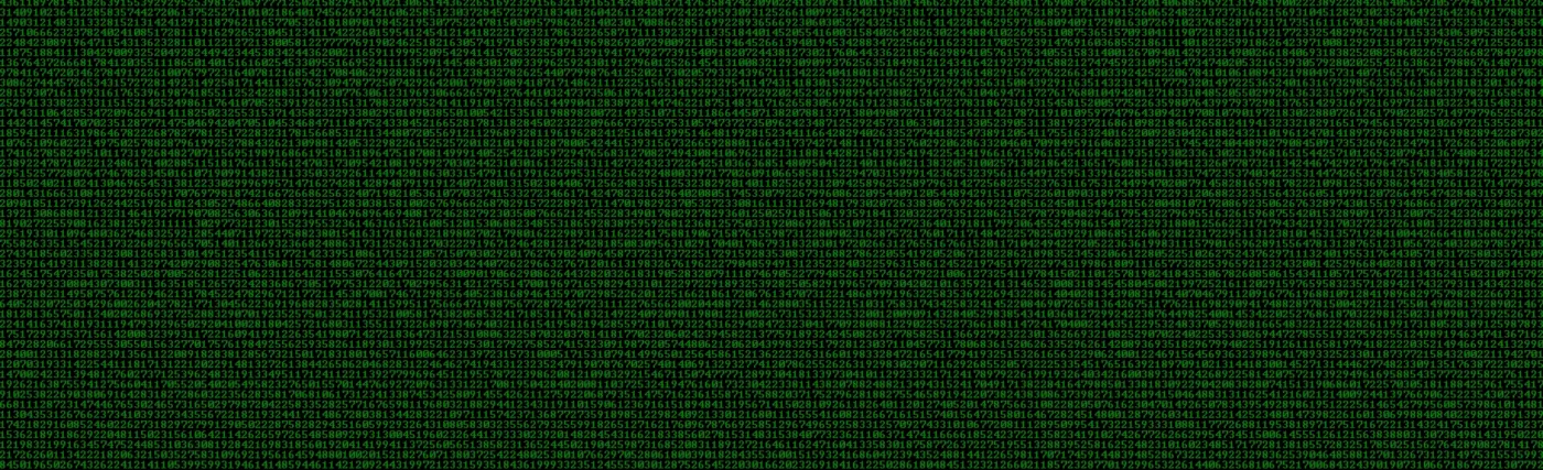 Randomly generated numbers in green text set to a black background.