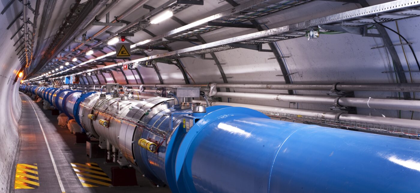 View of the LHC tunnel sector 3-4