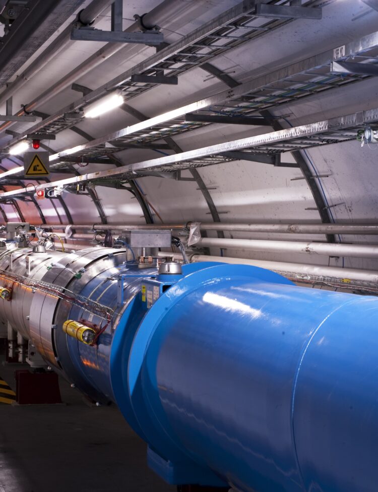 View of the LHC tunnel sector 3-4