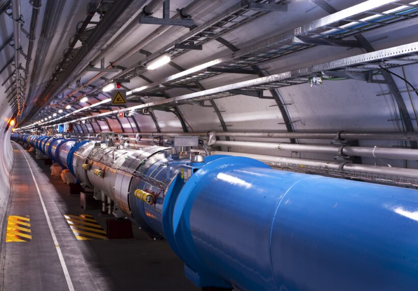 View of the LHC tunnel sector 3-4