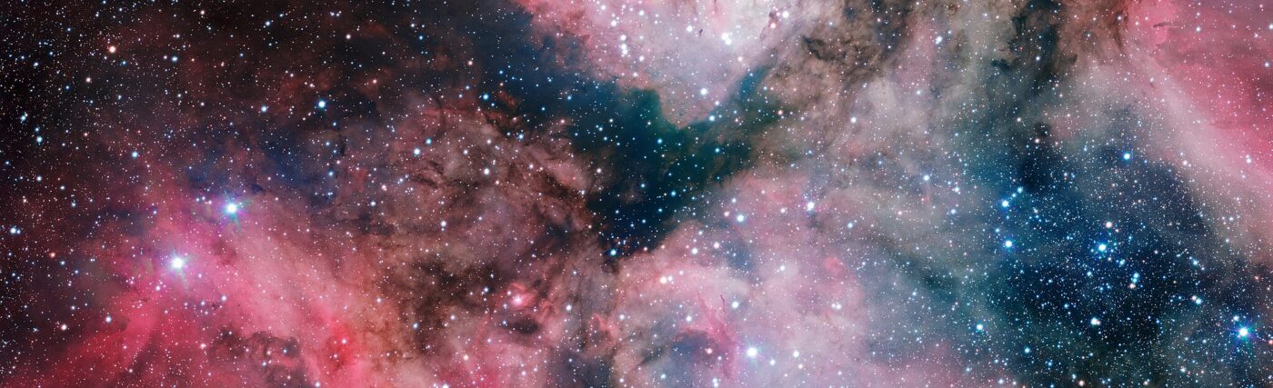 The spectacular star-forming Carina Nebula has been captured in great detail by the VLT Survey Telescope at ESO’s Paranal Observatory. This picture was taken with the help of Sebastián Piñera, President of Chile, during his visit to the observatory on 5 June 2012 and was released on the occasion of the new telescope’s inauguration in Naples on 6 December 2012.