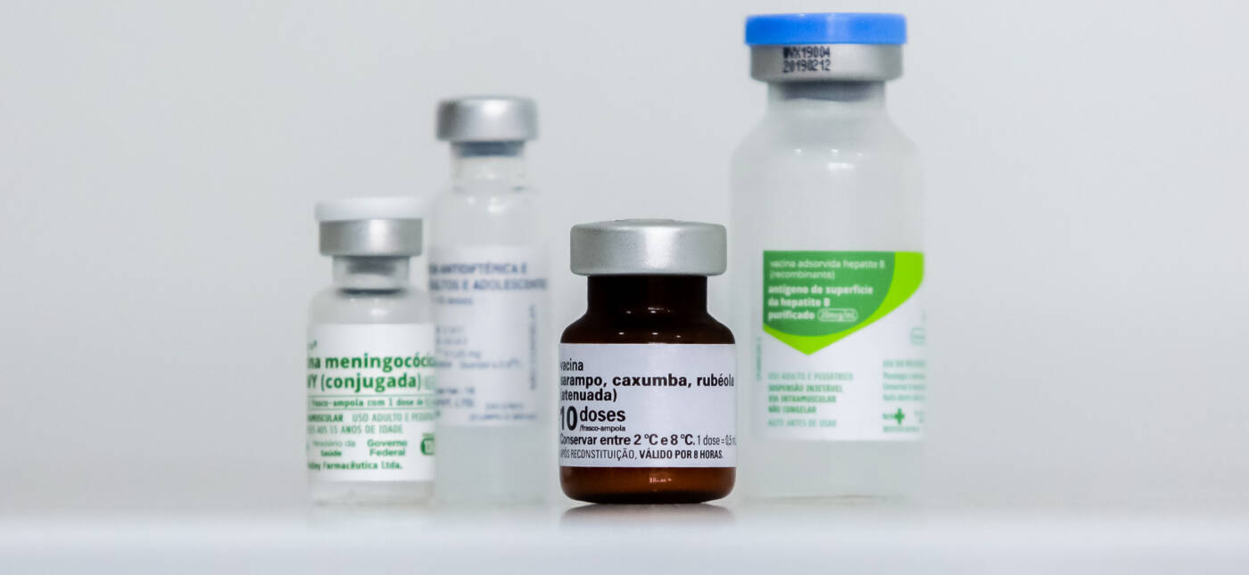 Multiple vials of vaccines