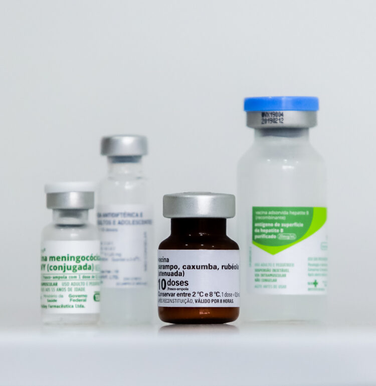 Multiple vials of vaccines
