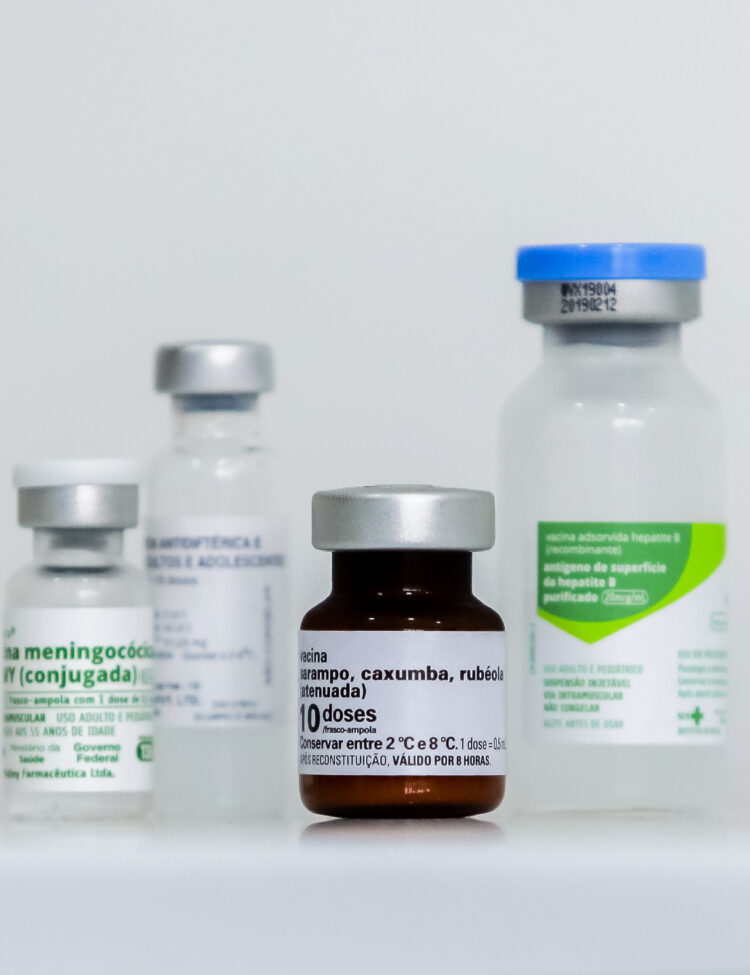 Multiple vials of vaccines