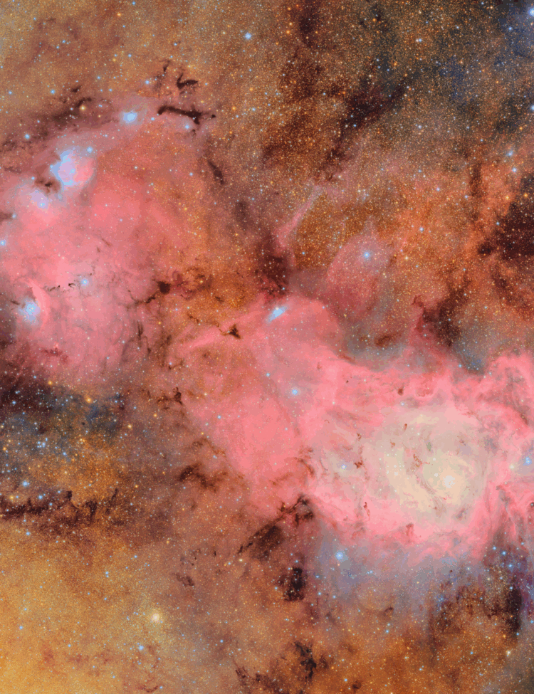 A very-high resolution image of the Lagoon Nebula by the Vera C. Rubin observatory