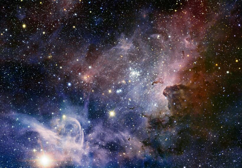 This broad panorama of the Carina Nebula, a region of massive star formation in the southern skies, was taken in infrared light using the HAWK-I camera on ESO’s Very Large Telescope. Many previously hidden features, scattered across a spectacular celestial landscape of gas, dust and young stars, have emerged.