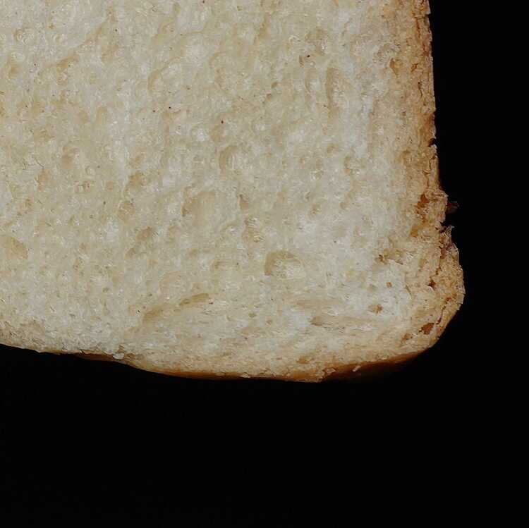 Close up of toast bread on neutral background