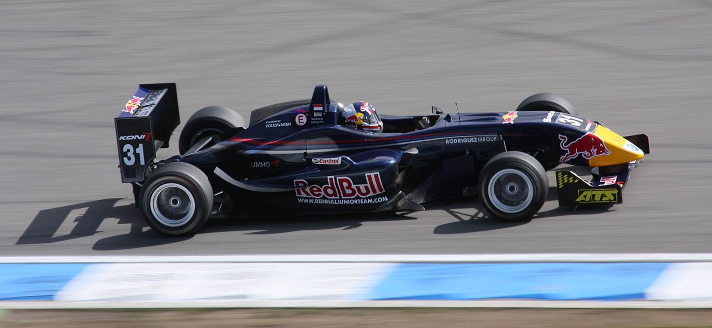 Formula 3 racing car at Hockenheimring. #31 Stefano Coletti (Signature-Plus).