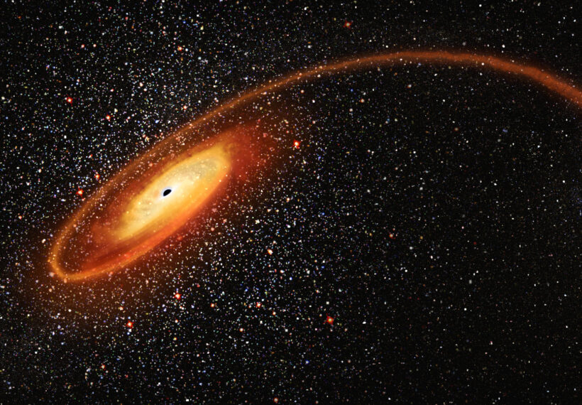 lllustration of Mid-Sized Black Hole Eating a Star