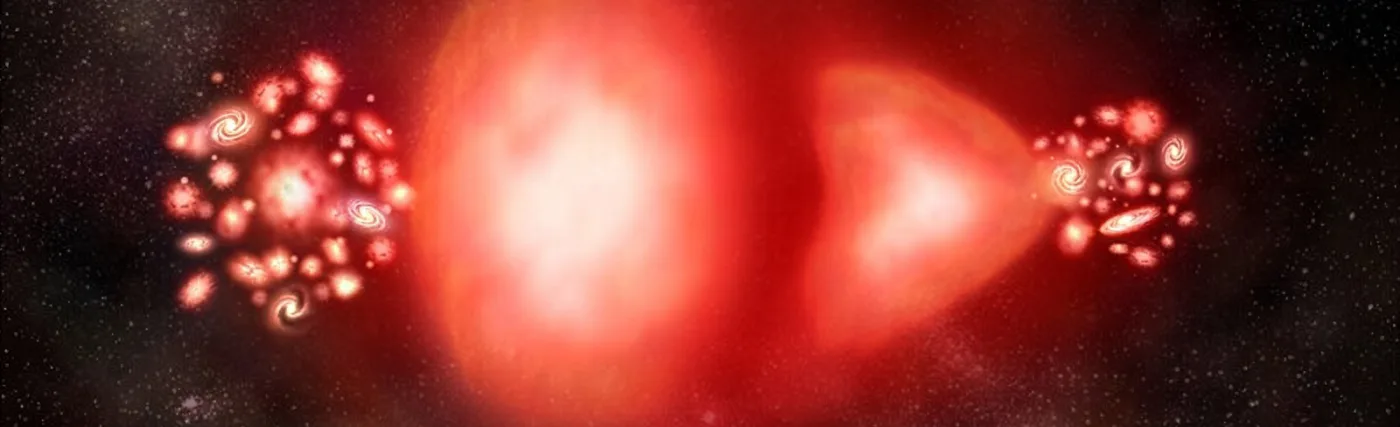 Illustration of Antimatter/Matter Annihilation Antimatter is made up of elementary particles that have the same masses as their corresponding matter counterparts but the opposite charges and magnetic properties. This illustration shows what happens when a particle of antimatter collides with one of matter