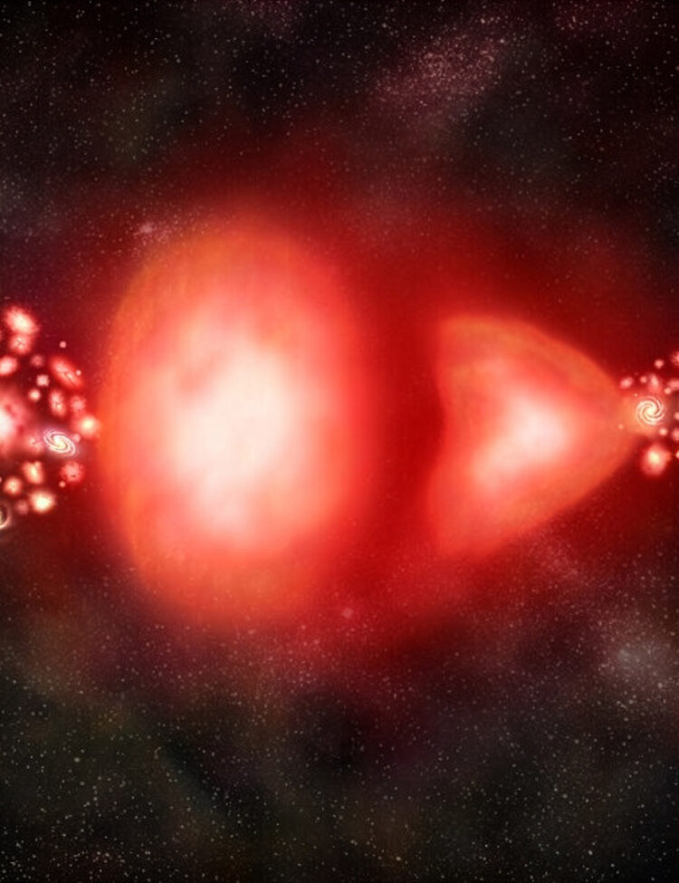 Illustration of Antimatter/Matter Annihilation Antimatter is made up of elementary particles that have the same masses as their corresponding matter counterparts but the opposite charges and magnetic properties. This illustration shows what happens when a particle of antimatter collides with one of matter