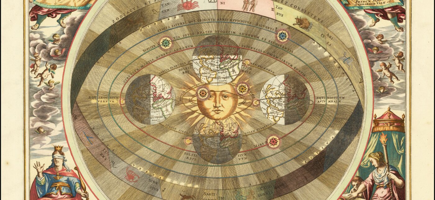 Celarius’ chart illustrating Copernicus’ heliocentric model of the universe